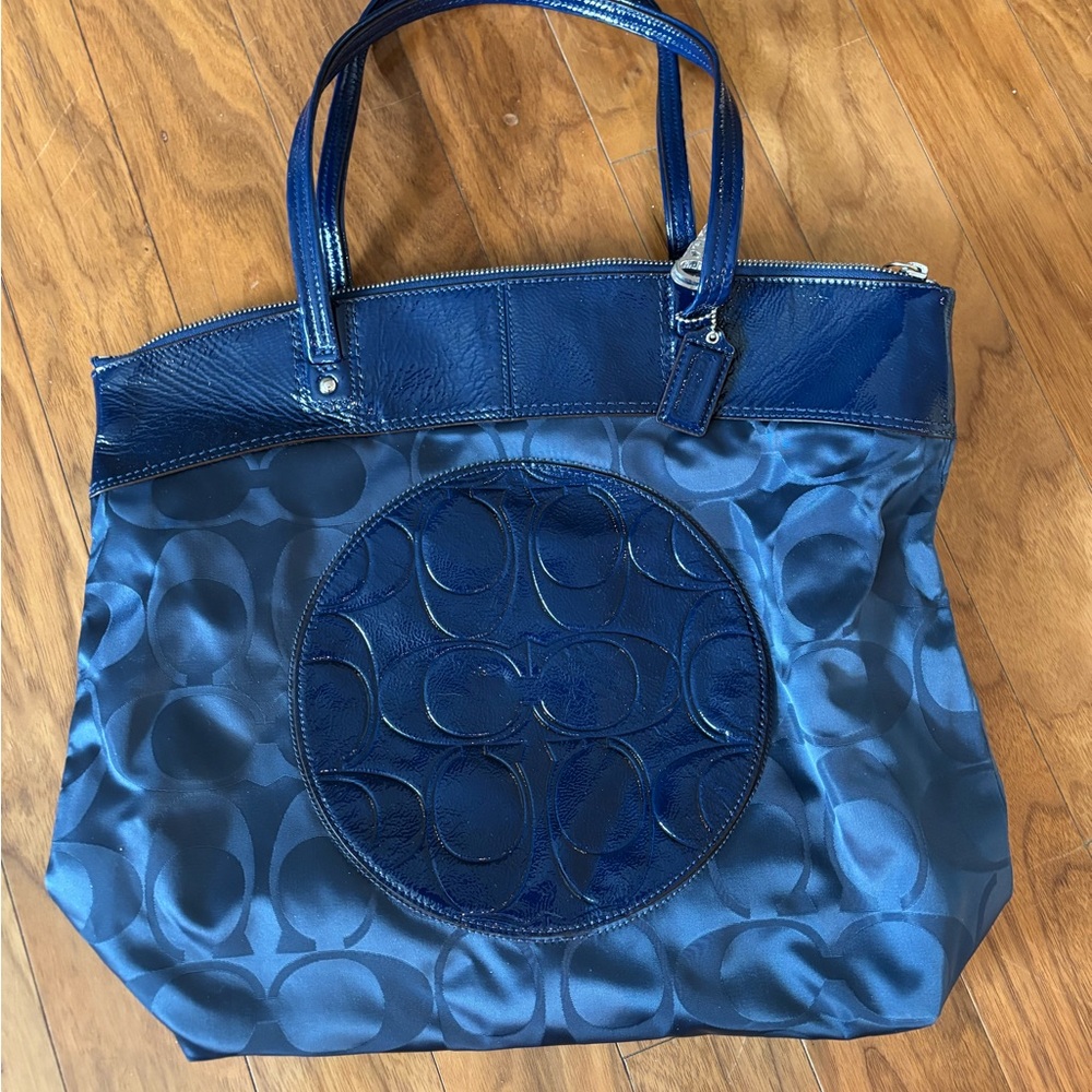 Coach Blue Tote Bag